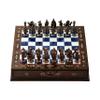 15 Handmade Wooden Storage Chess Set  Handmade Wooden Chess Board with Metal Pieces  Luxury Chess Gift for Adults, Decorative & Collectible (Blue) view 4