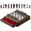 15 Unique Handmade Chess Set  Handmade Wooden Storage Board with Metal Chess Pieces  Luxury Gift for Men and Collectors  Gift for Dad (Purple) view 2