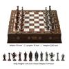 15 Handmade Walnut Wooden Chess Set  British Style Metal Chess Pieces  Luxury Storage Chess Board for Adults & Gift for Dad (Walnut) view 3