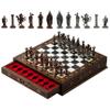 15 Handmade Wooden Chess Set with British Army Metal Pieces  Luxury Storage Board  Gift for Adults, Fathers & Collectors, Gift for Him (Black) view 2
