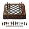 15 Handmade Wooden Chess Set with British Army Metal Pieces  Luxury Storage Board  Gift for Adults, Fathers & Collectors, Gift for Him (Black) view 3