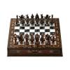 15 Handmade Wooden Chess Set with British Army Metal Pieces  Luxury Storage Board  Gift for Adults, Fathers & Collectors, Gift for Him (Black) view 4