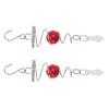 2Pcs Gazing Ball Wind Spinner Outdoor Hanging Wind Spinner 7 Inch Stainless Steel Spiral Tail Hanging Wind Spinner with Hanging Swivel for Outside Decor (Red) view 2