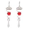 2Pcs Gazing Ball Wind Spinner Outdoor Hanging Wind Spinner 7 Inch Stainless Steel Spiral Tail Hanging Wind Spinner with Hanging Swivel for Outside Decor (Red) view 3