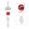 2Pcs Gazing Ball Wind Spinner Outdoor Hanging Wind Spinner 7 Inch Stainless Steel Spiral Tail Hanging Wind Spinner with Hanging Swivel for Outside Decor (Red) view 4