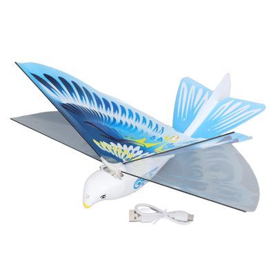Self-Flying Dove Toy USB Port Blue 75 Mah LED Colorful Light Electronic Flying Bird Toy for Boys Girls