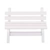 1:12 Scale Dollhouse Wooden Bench High Simulation Miniature Bench Furniture Model White view 1