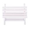 1:12 Scale Dollhouse Wooden Bench High Simulation Miniature Bench Furniture Model White view 4