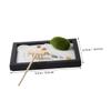 Alasum Table Zen Garden Decoration with Simulation Moss Miniature Sand Landscape for Desktop Rake Included for Home Office Relief Decor for Peaceful Atmosphere view 2
