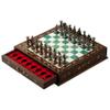15'' Wooden Chess Set with Metal Chess Pieces  Handmade Storage Chess Board & British Metal Pieces  Elegant Chess Gift for All Ages  Gift for Him (Green) view 4