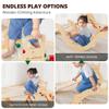 BlueWood Pikler Triangle Set, Toddler Wooden Climbing Toys Indoor 7in1 Foldable Climber for Kids, Montessori Philosophy Play Jungle Gym with Arch, Ramp, Ladder (Warm Winter Christmas) view 4