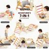BlueWood Pikler Triangle Set, Toddler Wooden Climbing Toys Indoor 7in1 Foldable Climber for Kids, Montessori Philosophy Play Jungle Gym with Arch, Ramp, Ladder (Farm Charm Autumn) view 3