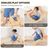 BlueWood Pikler Triangle Set, Toddler Wooden Climbing Toys Indoor 7in1 Foldable Climber for Kids, Montessori Philosophy Play Jungle Gym with Arch, Ramp, Ladder (Farm Charm Autumn) view 4