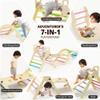 BlueWood Pikler Triangle Set, Toddler Wooden Climbing Toys Indoor 7in1 Foldable Climber for Kids, Montessori Philosophy Play Jungle Gym with Arch, Ramp, Ladder (Colorful Spring) view 3