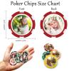 Hikppy Custom Poker Chips 100 Personalized Poker Chips with Custom Photo/Text/Logo for Poker Nights, Party, Special Events (Custom Poker Chips) view 2