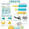 Kizzikids Cardboard Tools for Kids with Cutter &Tool Box, 87 PCS Cardboard Construction Kit for Family & Team Activities, Creative STEM Educational Toys Gift for Boys and Girls Aged 5+ view 2