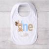 Bear First Birthday Bib Beary Special 1st Birthday Personalized Baby Boy Bib Boys Custom Baby Name Gift Cake Smash Bib One Year Old view 2