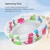 24 Inch Kids Inflatable Pool, Round Three Ring Cartoon Dinosaur Pool, PVC Kids Inflatable Paddling Pool for Toddler Backyard Garden view 2