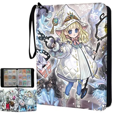 sabermaster Trading Card Binder, Fits 900 Cards Card Collector Album Holder,with 50 Removable Sleeves Toys Gifts for Boys Girls (White Forest)