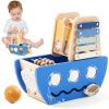 let's make Wooden Activity Cube 8-in-1 Montessori Toys Includes Object Permanent Box Early Learning Activity Cube Montessori Sensory Toys for Toddler Baby First Birthday Gifts view 1