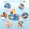 let's make Wooden Activity Cube 8-in-1 Montessori Toys Includes Object Permanent Box Early Learning Activity Cube Montessori Sensory Toys for Toddler Baby First Birthday Gifts view 2