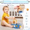 let's make Wooden Activity Cube 8-in-1 Montessori Toys Includes Object Permanent Box Early Learning Activity Cube Montessori Sensory Toys for Toddler Baby First Birthday Gifts view 3