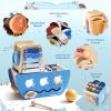 let's make Wooden Activity Cube 8-in-1 Montessori Toys Includes Object Permanent Box Early Learning Activity Cube Montessori Sensory Toys for Toddler Baby First Birthday Gifts view 4