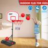 AOKESI Kids Basketball Hoop StandAdjustable Height Basketball Set 3.5ft-5.5ftPortable Basketball Goals for Indoor Outdoor Play, Toddler Sports Toys for 3-8 Years OldBlack view 4