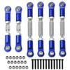 6PCS Aluminum Adjustable RC Tie Rods Linkage Turnbuckles Toe Links Set for 1/10 Arrma Granite 4X4 550,Senton 4X4 550,Vorteks 4X2 550 Upgrade Parts,Replacement of #AR330446Navy Blue view 1