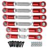 6PCS Aluminum Adjustable RC Tie Rods Linkage Turnbuckles Toe Links Set for 1/10 Arrma Granite 4X4 550,Senton 4X4 550,Vorteks 4X2 550 Upgrade Parts,Replacement of #AR330446Red view 4