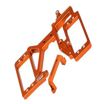 Aluminum 7075 Alloy Servo Mount Set for PROBOAT 1/6 24-inch Jetstream Jet Boat RTR Mojo-PRB08051 Upgrades - Orange