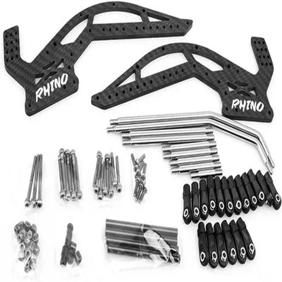 RhinoRC YUE ONE V2 Crawler Frame Chassis Kit with Titanium Alloy Link for 1/10 RC Crawler Car Carbon Fiber