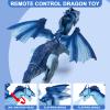 Remote Control Dragon Toy for Kids with 360 Swaying Head, Roaring, Spraying & Light Up - Remote Control Robot Toys for Kids - Birthday, for Boys Girls -Blue view 2