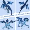 Remote Control Dragon Toy for Kids with 360 Swaying Head, Roaring, Spraying & Light Up - Remote Control Robot Toys for Kids - Birthday, for Boys Girls -Blue view 3
