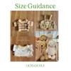 LICHADUOLE 9-12"/30cm Teddy Bear Clothes Stuffed Animals Corduroy Overalls, Striped Sweater ,Tee 3-Piece Set for Medium Bartholomew BearsNO Doll view 3