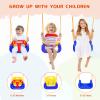 3-in-1 Toddler Swing Set, Baby Swing Set with Foldable Metal Stand for Outdoor/Indoor Play, Safe and Durable Design for Aged 1-10 Years Old, Easy to Assemble & Store (Blue) view 3