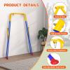 3-in-1 Toddler Swing Set, Baby Swing Set with Foldable Metal Stand for Outdoor/Indoor Play, Safe and Durable Design for Aged 1-10 Years Old, Easy to Assemble & Store (Blue) view 4