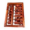 EoxinDm Chinese Abacus,Abacus,Abacus for Math Abacus Lucky Ornaments Mini Abacus Retro Brass Frame 7-Position Collection Small Abacus, 9.2 * 6 * 1.1cm, Brown view 1