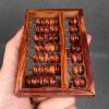EoxinDm Chinese Abacus,Abacus,Abacus for Math Abacus Lucky Ornaments Mini Abacus Retro Brass Frame 7-Position Collection Small Abacus, 9.2 * 6 * 1.1cm, Brown view 3