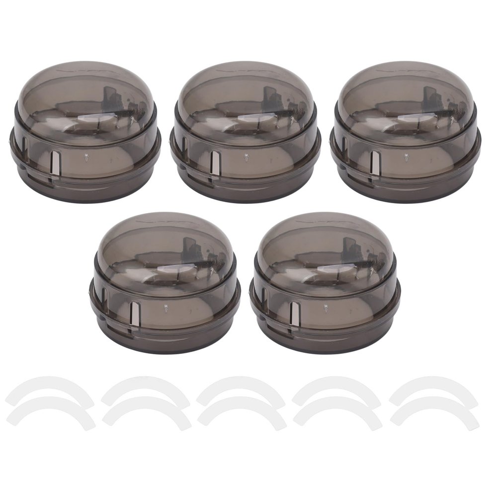 5 Pack Stove Knob Covers for Child Safety, Gas Knob Covers, Child Gas Stove Knob Covers with Adhesive, Oven Knob Covers (Transparent Black)