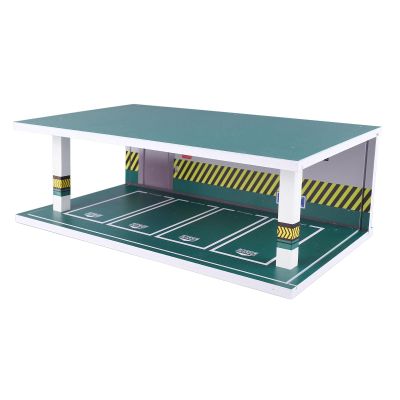 1:32 Parking Lot Model with Lighting Design, Display Case for Model Cars, USB Powered, Protective Dust Cover, for Home Decoration or Office Showcase (Parking Lot Model)