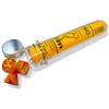 Gemini Gellow and Red with Yellow Numbers Luminary 7+1 Dice Set 16mm (5/8in) Chessex view 2