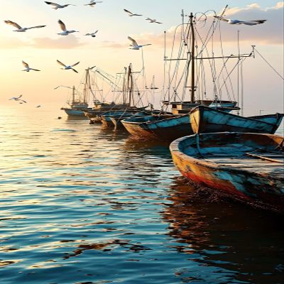 Coastal Boat Paint by Numbers Kit for Adults, Paint by Numbers Kit for Adults Beginner, DIY Acrylic Watercolor Oil Paint by Number, Canvas Painting Kits for Gifts Home Wall Decor 8x16 inch R-2708