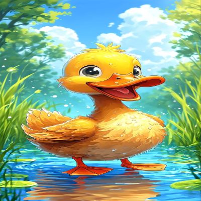Animal Duck Paint by Numbers Kit for Adults, Paint by Numbers Kit for Adults Beginner, DIY Acrylic Watercolor Oil Paint by Number, Canvas Painting Kits for Gifts Home Wall Decor 8x16 inch R-2444