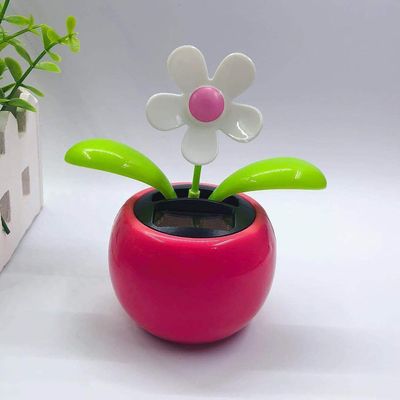 Rose Red Solar Dancing Flower Car Dashboard Decorations - Funny Solar Powered Dancing Flower Pot Flower Swinging Toy for Car Decor Funny Gifts, Solar Power Kits
