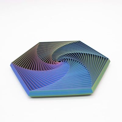 3D Printed Hexagonal Toy for Stress Relief, Optical Illusion, Multicolor ()