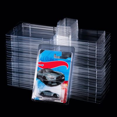 12 Pcs Protector Case Compatible with Hot Wheels Display Case Storage Case Plastic Model Car Clamshell Cases Display Clear Die Cast Car Blister Pack Covers Protector for Hotwheels Toy Car Set