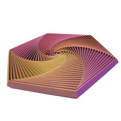 3D Printed Hexagonal Toy for Stress Relief, Optical Illusion, Multicolor ()