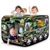 DOOLMIN Pop Up Play Tent for Kids - Foldable Indoor & Outdoor Playhouse Vehicle Toys for Toddlers, Boys and Girls - 2 Openings, Flat-Folding for Compact Storage (Green Vehicle) view 1