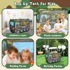 DOOLMIN Pop Up Play Tent for Kids - Foldable Indoor & Outdoor Playhouse Vehicle Toys for Toddlers, Boys and Girls - 2 Openings, Flat-Folding for Compact Storage (Green Vehicle) view 4